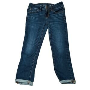 Women's American Eagle Artist Crop Stretch Jeans, Size 2